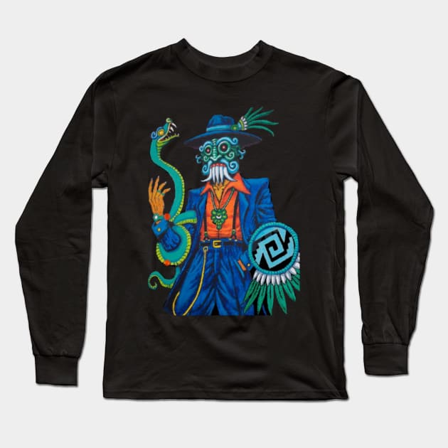 Aztec Pachuco Long Sleeve T-Shirt by ArtRooTs